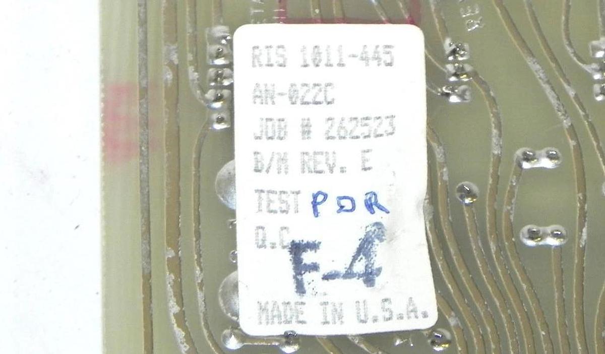Used RIS 1011-445 ALARM MODULE 1011445, AN-022C