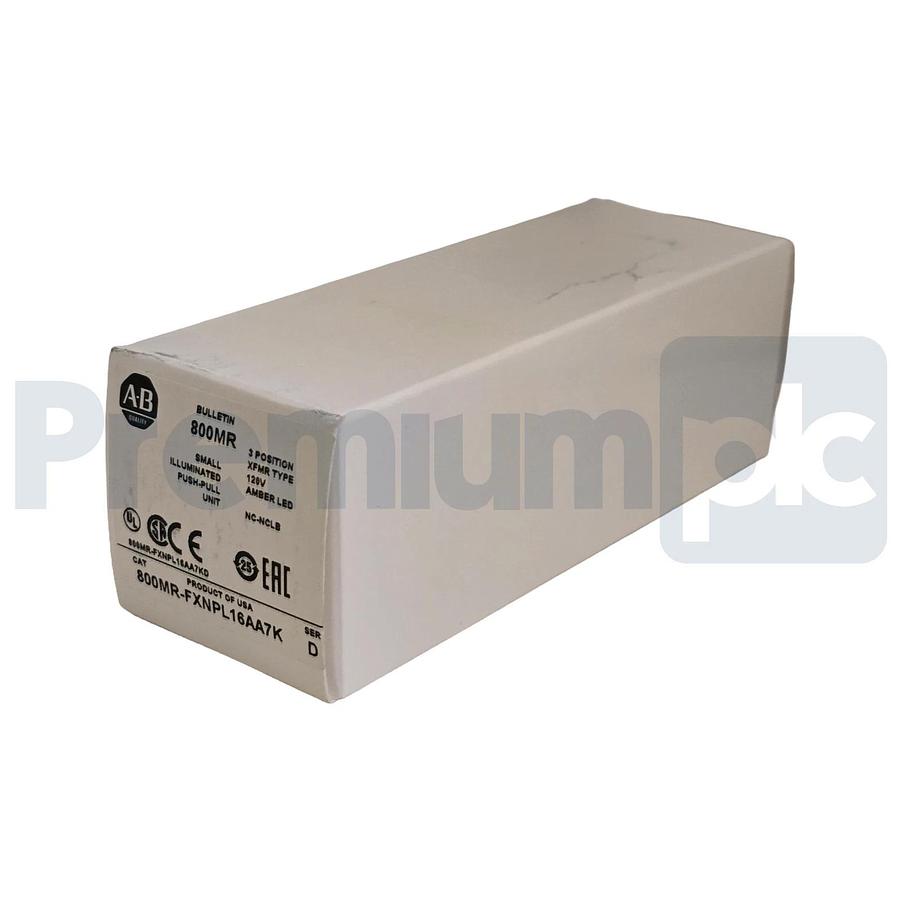Allen-Bradley 800MR-FXNPL16AA7K /D 3-Pos Illuminated Push-Pull Unit Amber NSMP