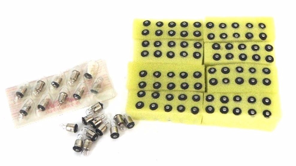 Used LOT OF 101 NEW CHICAGO MINIATURE NO. 328 MINI LIGHT BULBS T-1-3/4, 0.2A, CM328