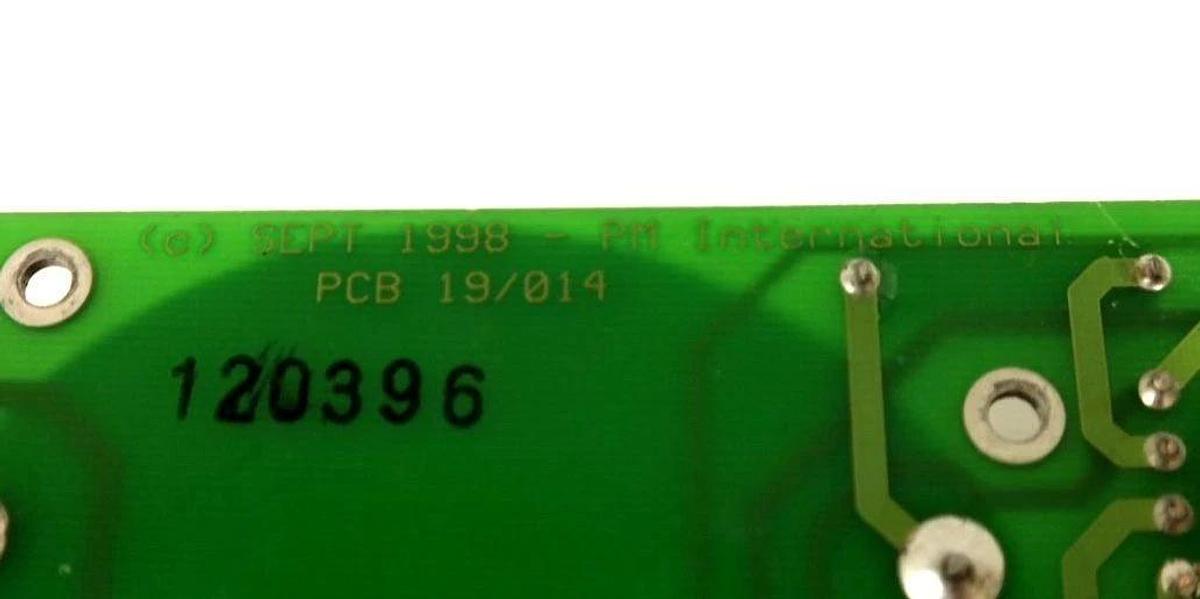 Used MOTTER PCB 19/014 STITCHER CONTROL PLC BOARD 120396 W/TRANSFORMER 40/3697
