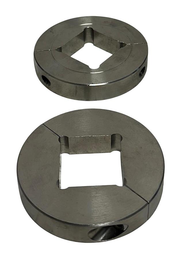 Used 2 STAFFORD 15S108 2PC SQUARE BORE SHAFT COLLARS 1-1/2'' 87602 STAINLESS NSNP