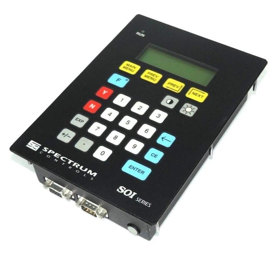 Used SPECTRUM CONTROLS SOI-200-AB-120A-16K-485-PP OPERATOR INTERFACE SER. D2 120 VAC