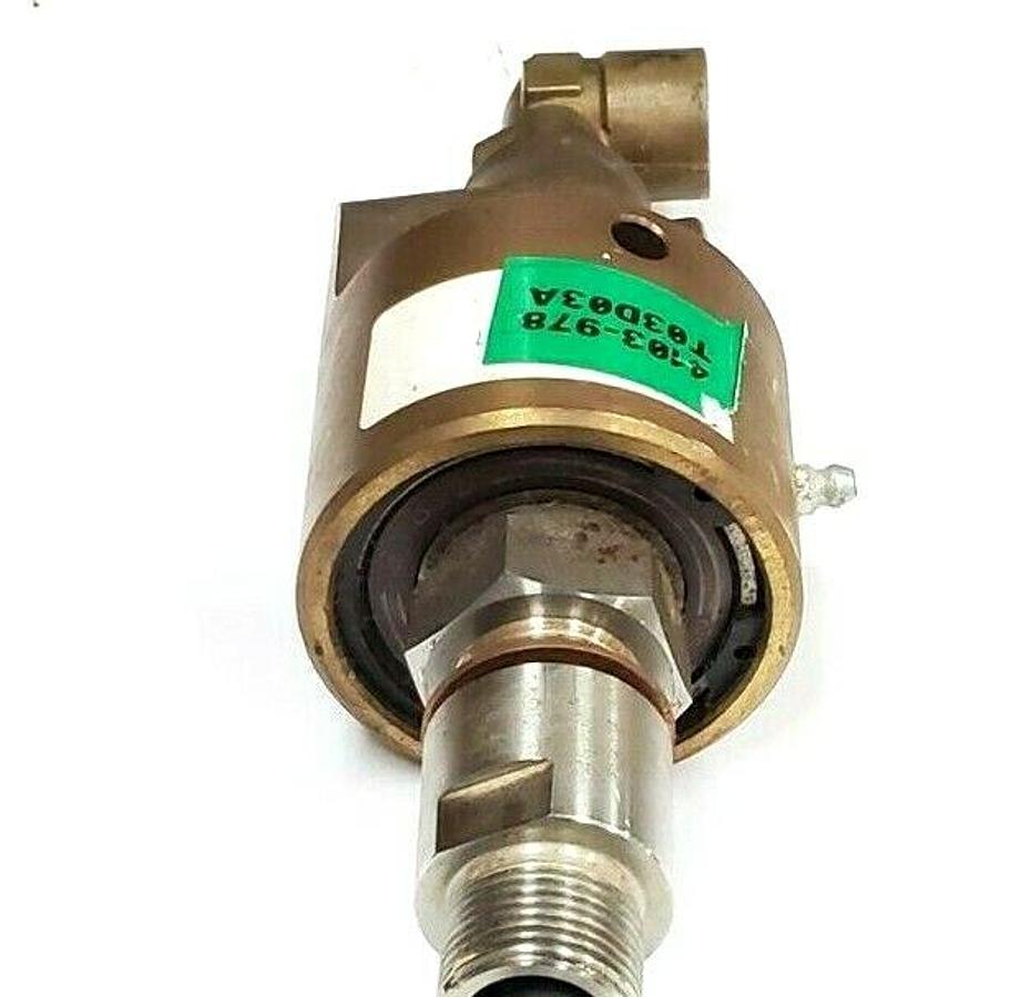 Used DEUBLIN 255-000-284 ROTARY UNION JOINT W/ ~4FT METAL EXHAUST HOSE 255000284