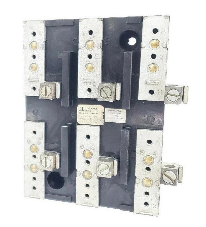 Used SQUARE D CLASS 9999 TYPE SF2 FUSE BLOCK 9999-SF2 9999SF2