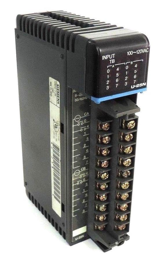 Used SIEMENS U-25N INPUT MODULE 16 POINT 100-120V MISSING FRONT COVER, U25N
