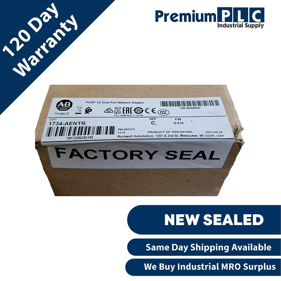 Used NEW SEALED ALLEN BRADLEY 1734-AENTR /C POINT I/O DUAL PORT NETWORK ADAPTER