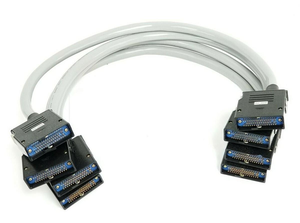 LOT OF 4 NEW MITSUBISHI AC-06B PLC CONNECTOR CABLES LENGTH: 29'' IN. AC06B