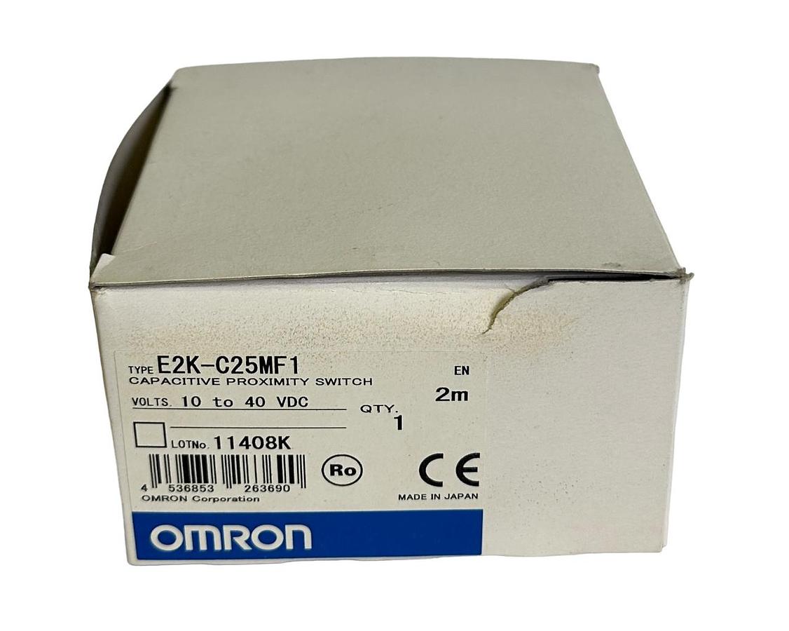 Used NEW OMRON E2K-C25MF1 / E2KC25MF1 CAPACITIVE PROXIMITY SWITCH 2M CABLE 10-40Vdc