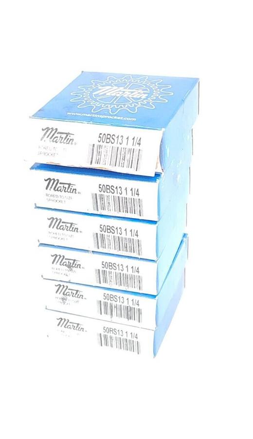Used LOT OF 6 NIB MARTIN 50BS13 1 1/4 SABERTOOTH SPROCKETS