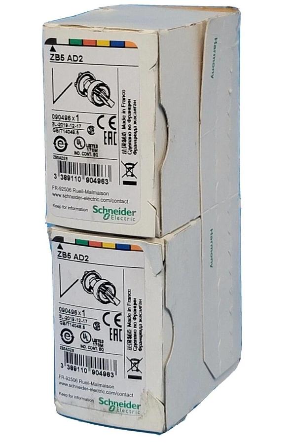 Used LOT OF 2 NIB SCHNEIDER ELECTRIC ZB5-AD2 SWITCHES BLACK ZB5AD2