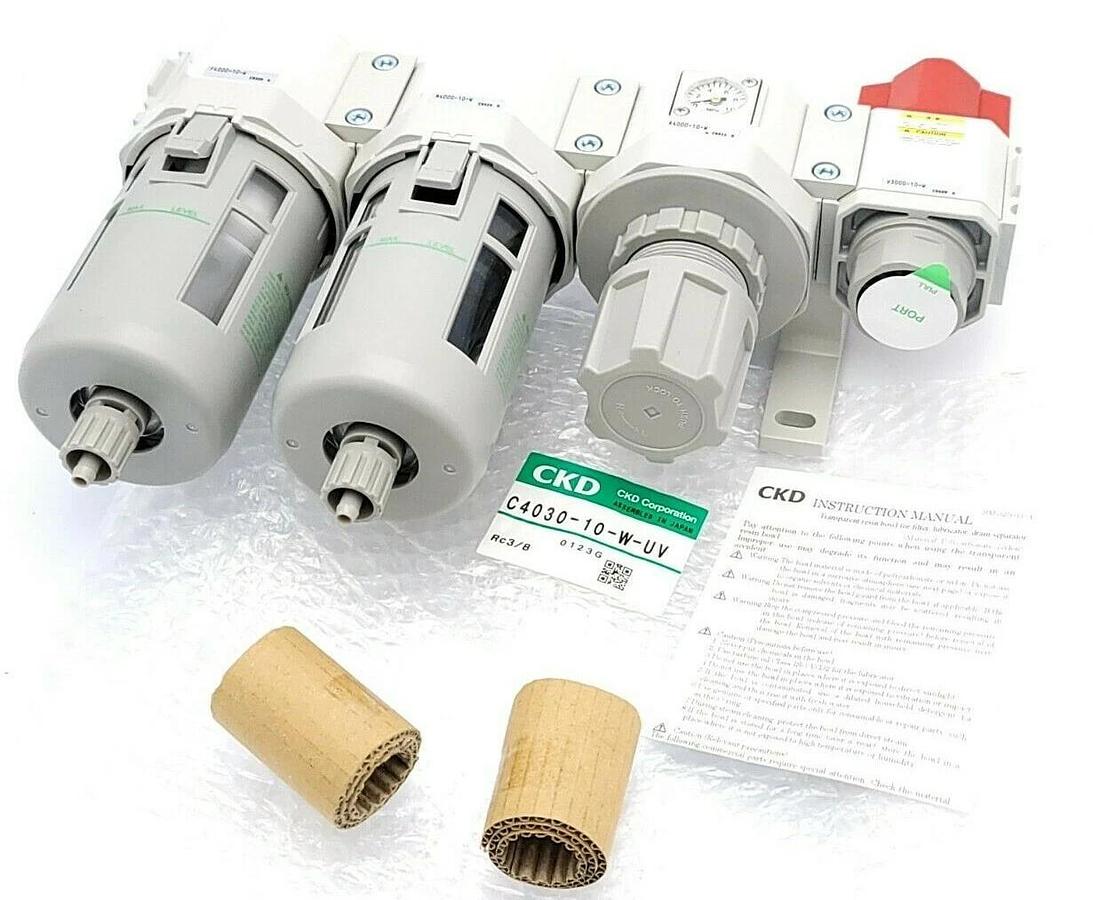 Used NEW CKD C4030-10-W-UV MODULAR TYPE FILTER ASSEMBLY
