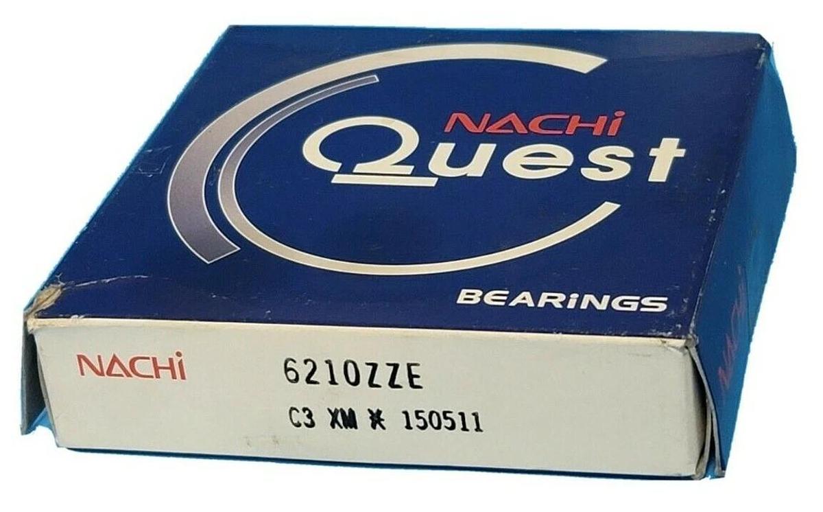 Used NIB NACHI 6210ZZE BALL BEARING SHIELDED 50X90X20MM