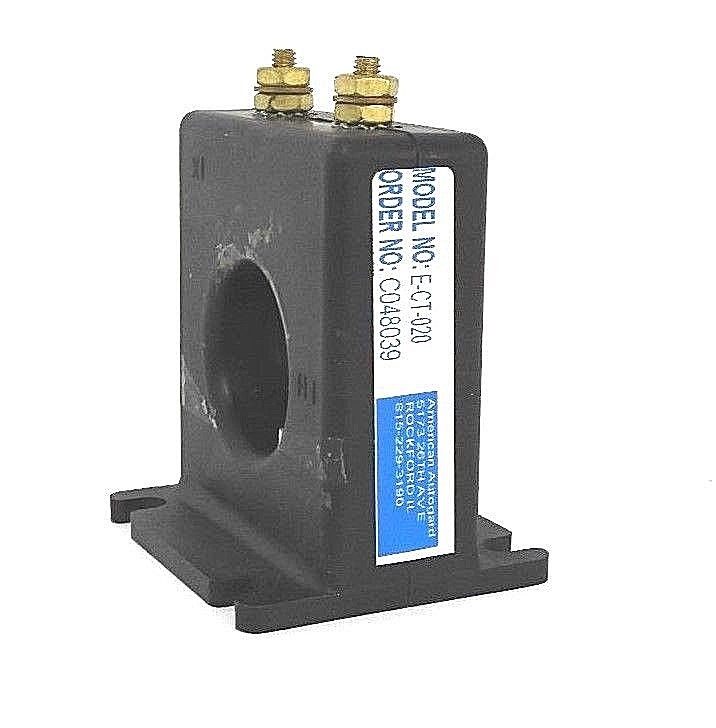 Used NEW AMERICAN AUTOGARD E-CT-020 TRANSFORMER RATIO: 20:0.025A, 50-400HZ, KV: 0.6