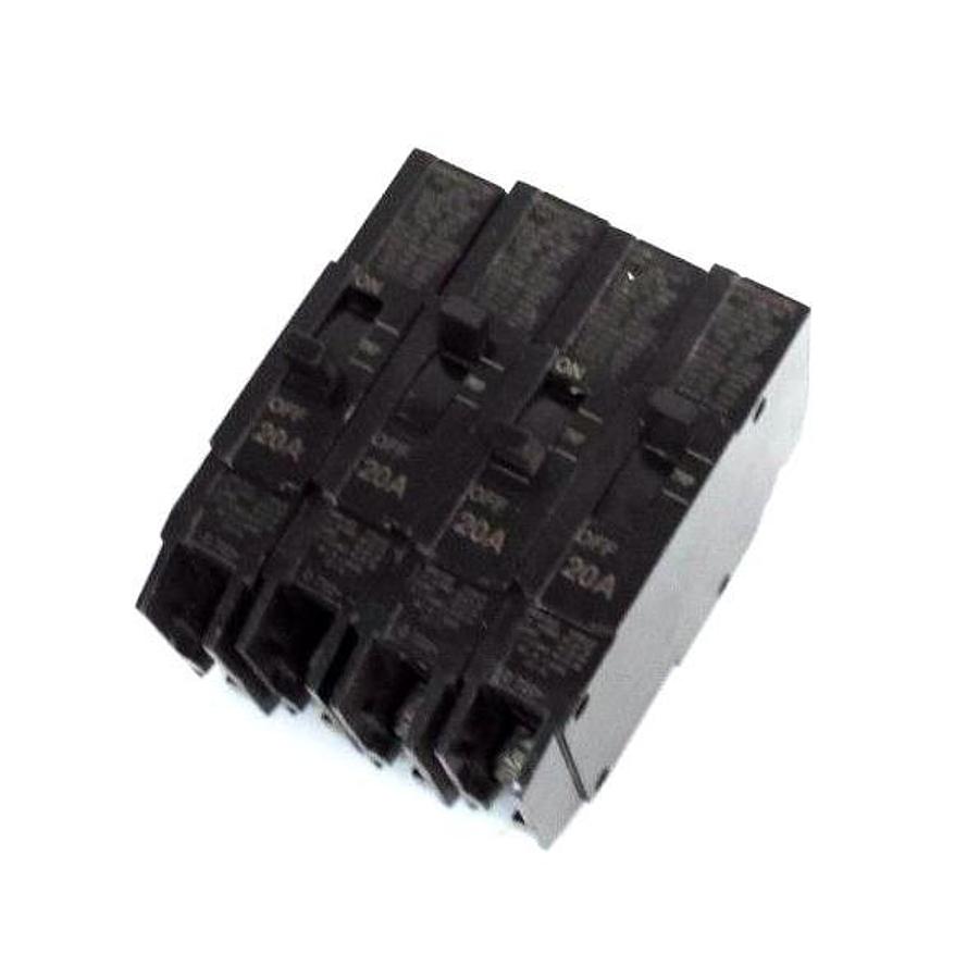 Used LOT OF 4 GENERAL ELECTRIC TEY120 CIRCUIT BREAKERS 1P, 20A, ISSUE XR-1566