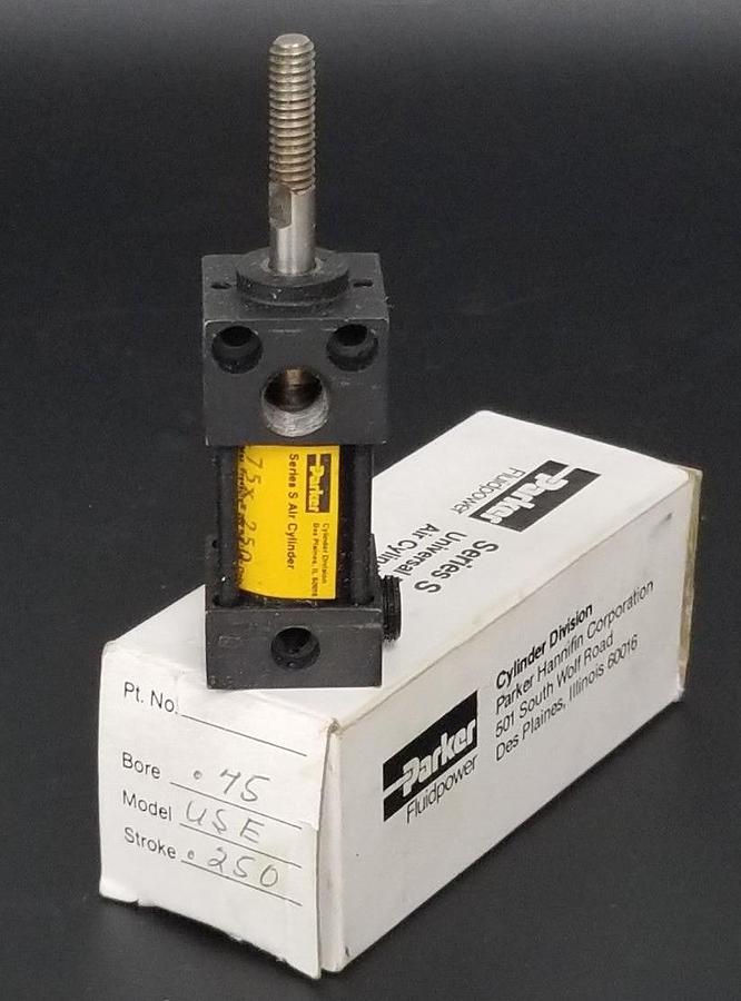 NIB PARKER USE SERIES S AIR CYLINDER  0.75" BORE X 0.250" STROKE, 200PSI