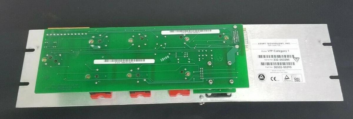 Used ADEPT TECH. MODEL: VFP CATEGORY 1 CONTROL PANEL PART NO: 30332-00395 W/O KEYS