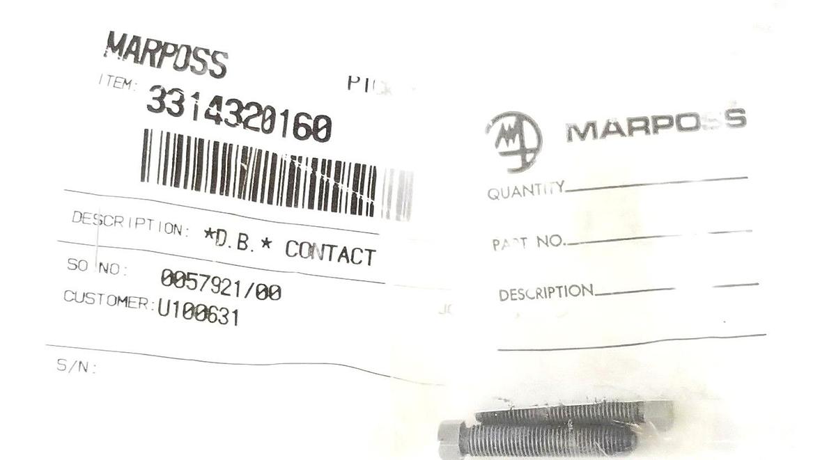Used LOT OF 2 NIB MARPOSS 3314320160 D.B. CONTACTS
