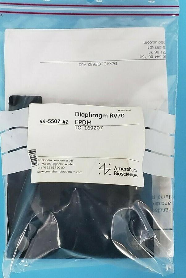 Used NEW AMERSHAM BIOSCIENCES 44-5507-42 DIAPHRAGM RV70 EPDM TO: 169207