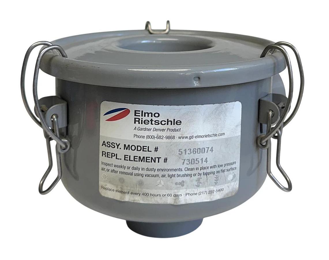 ELMO RIETSCHLE GARDNER DENVER 51360074 INLET FILTER CANISTER 1-1/4'' NSNP