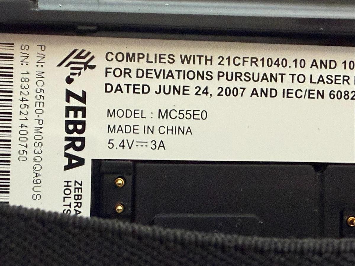 Used Zebra MC55E0 Barcode Scanner Mobile Computer CRD5500 Charging Cradle Bundle