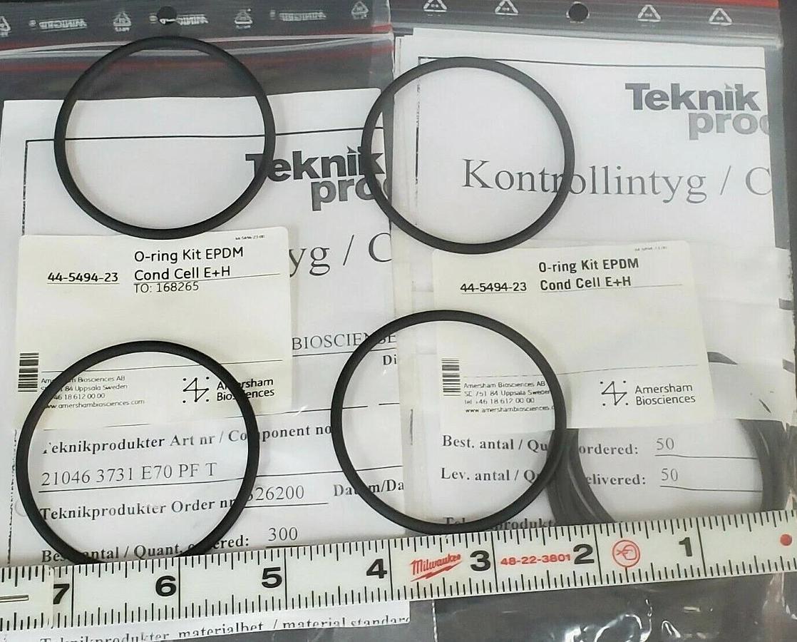 Used LOT OF 2 NEW AMERSHAM BIOSCIENCES 44-5494-23 O-RING KITS EPDM COND. CELL E+H