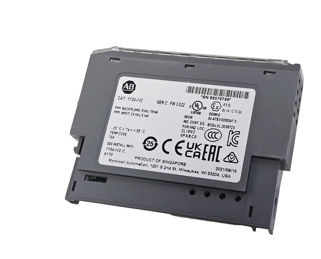 Used NIB ALLEN BRADLEY 1734-IV2 POINT I/O 2 POINT DIGITAL INPUT MODULE 1734IV2 SER. C
