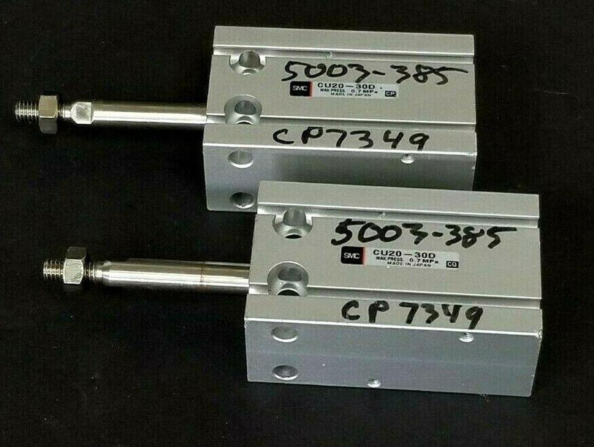 Used LOT OF 2 NEW SMC CU20-30D DOUBLE ACTING CYLINDERS FREE MOUNT 20MM CU2030D