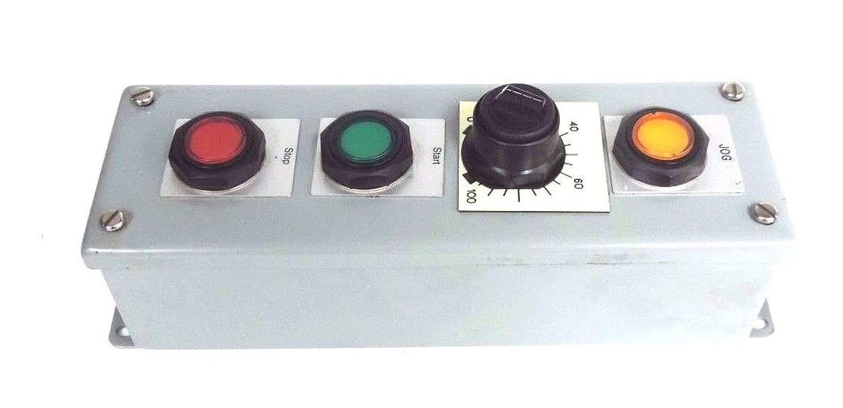 Used NEW HOFFMAN 24360-015 4 PORT PUSH BUTTON ENCLOSURE TYPE 5, E1, 24360015