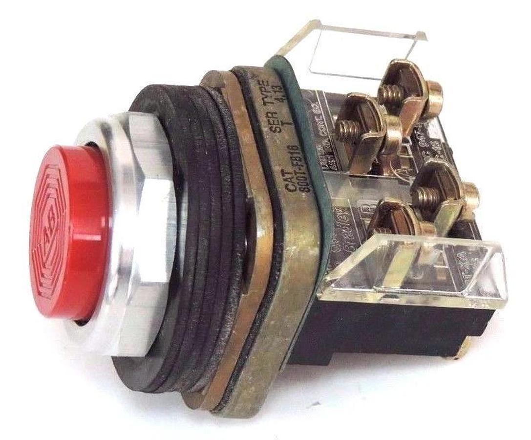 NEW ALLEN BRADLEY 800T-FB16 PUSHBUTTON 800TFB16 SER. T W/ 800T-XA SER. D BLOCK