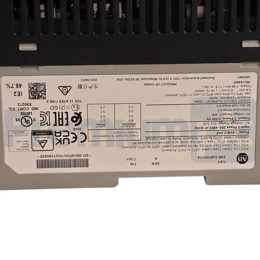Used Allen Bradley 25B-D4P0N114 /A PowerFlex 525 AC Drive 2HP 480V 3PH