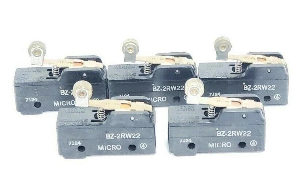 Used LOT OF 5 HONEYWELL MICRO SWITCH BZ-2RW22 LEVER ROLLER LIMIT SWITCHES 15AMP
