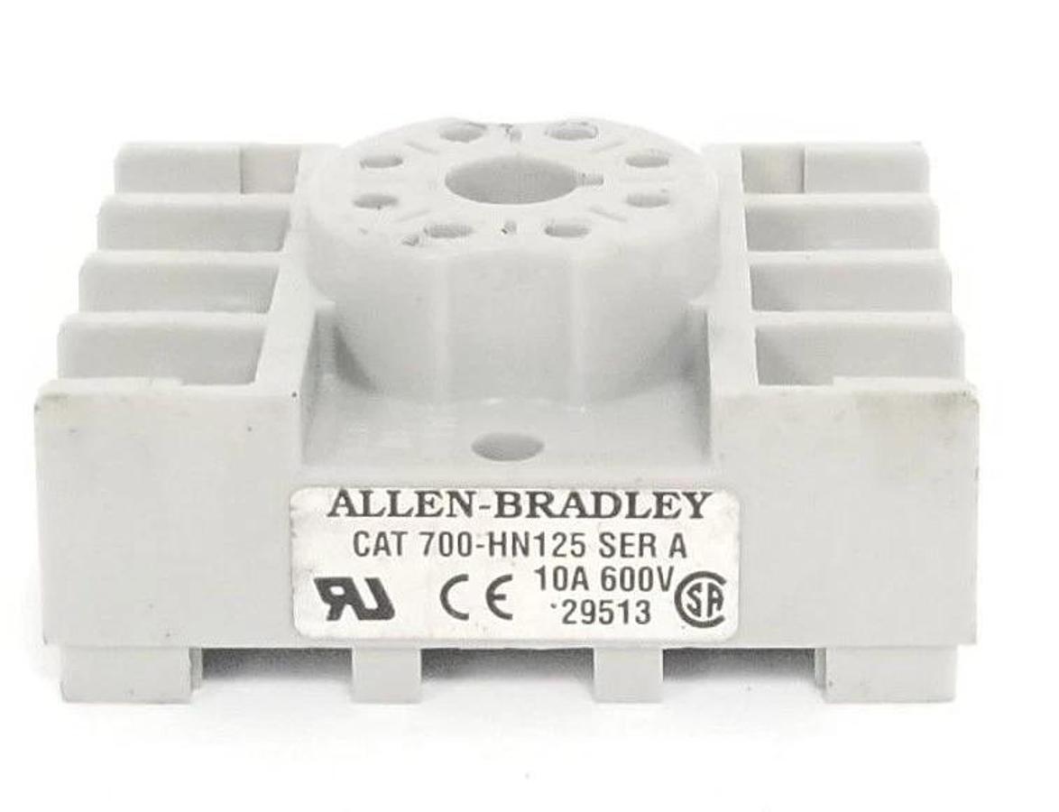 Used ALLEN BRADLEY 700-HN125 RELAY SOCKET BASE SER. A 10A 600V 700HN125