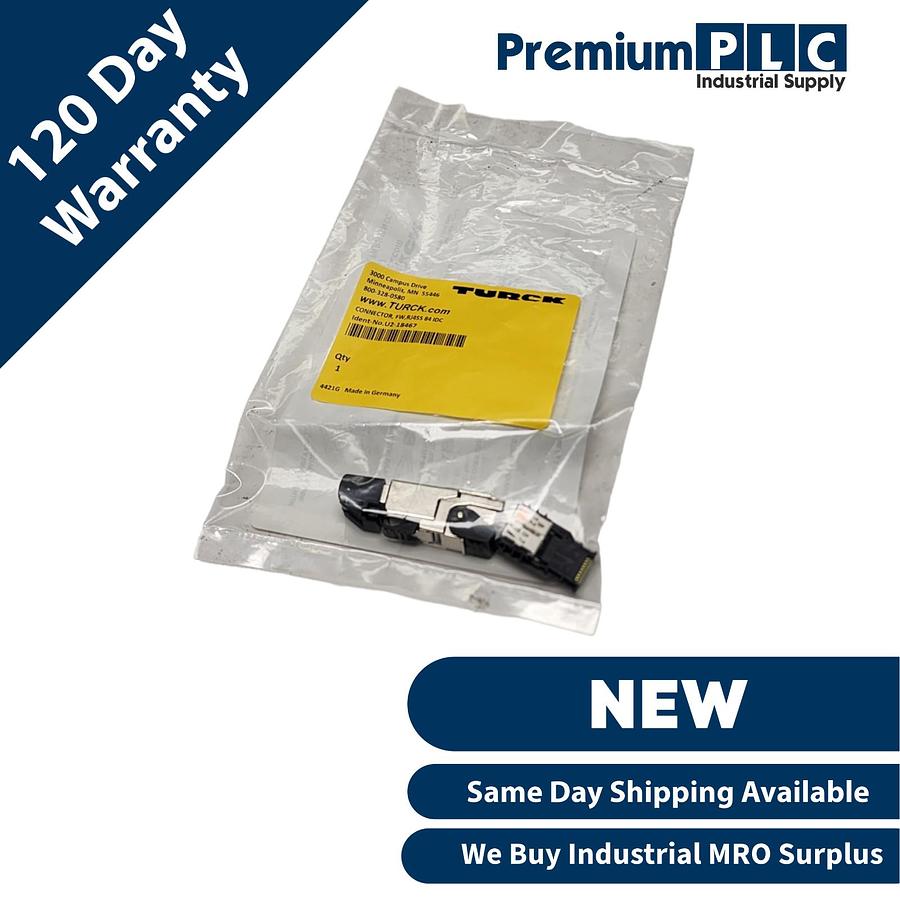 Used NEW TURCK U2-18467 U2 Series CONNECTOR, FW, RJ45S 84 IDC ETHERNET FIELD WIREABLE