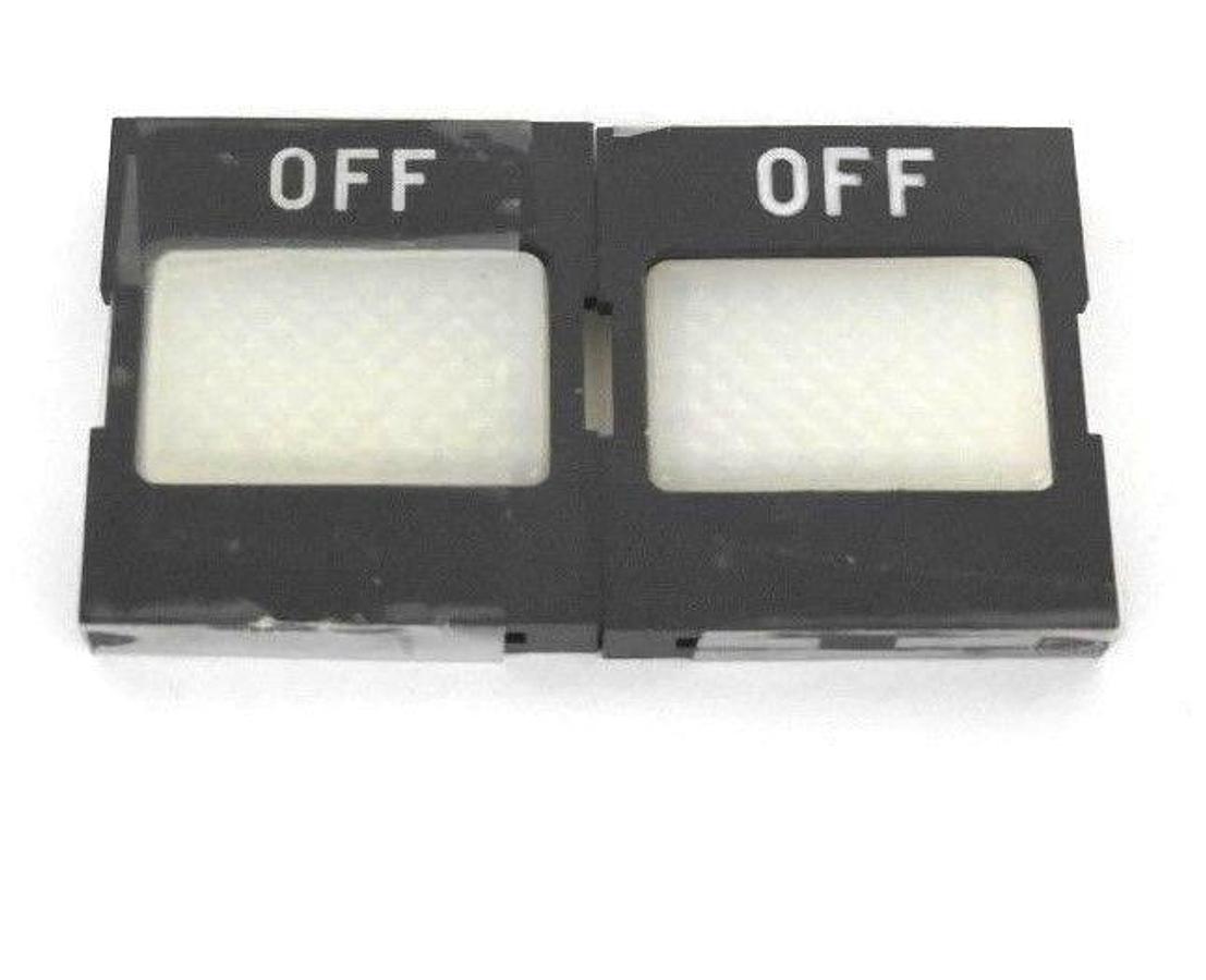 LOT OF 2 NEW ALLEN BRADLEY 800MS-WALW09 WHITE LEGEND PLATE OFF PLASTIC