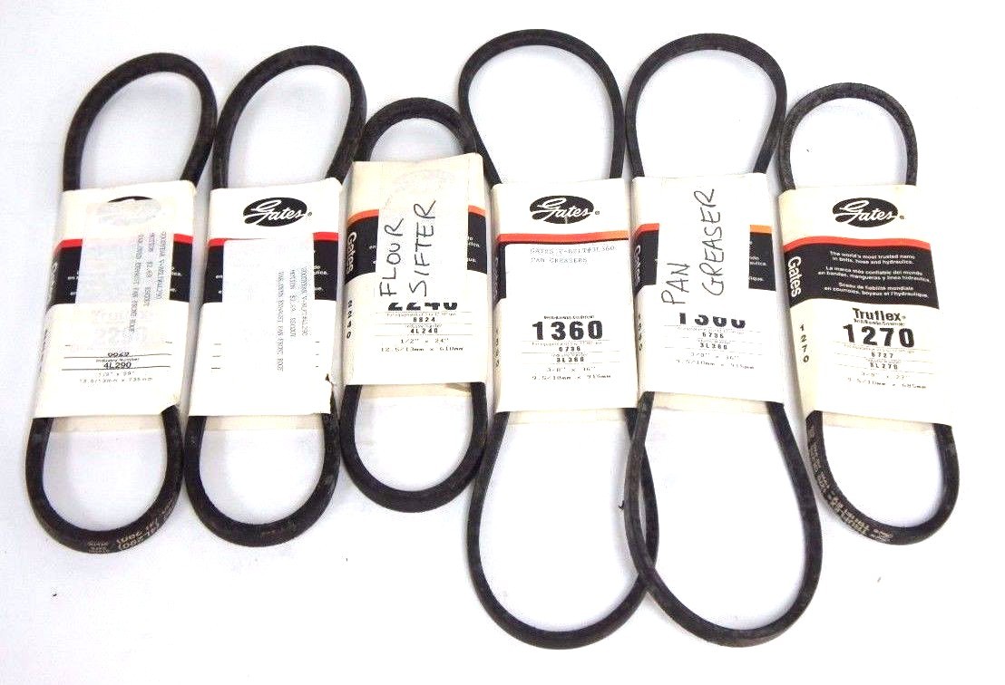 LOT OF 5 NEW GATES TRUFLEX V BELTS 4L290 3L360 3L270