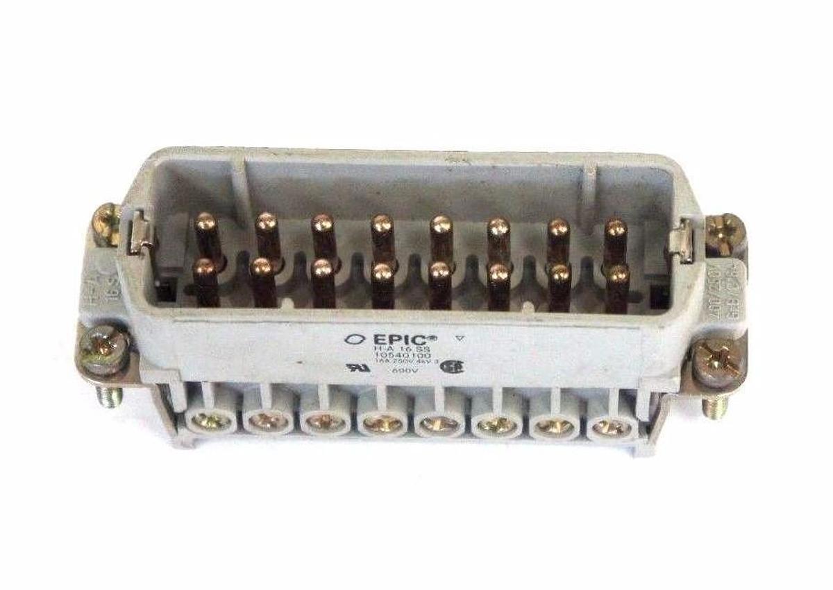 Used NEW HARTING 10540100 PLUG CONNECTOR 16A, 250V