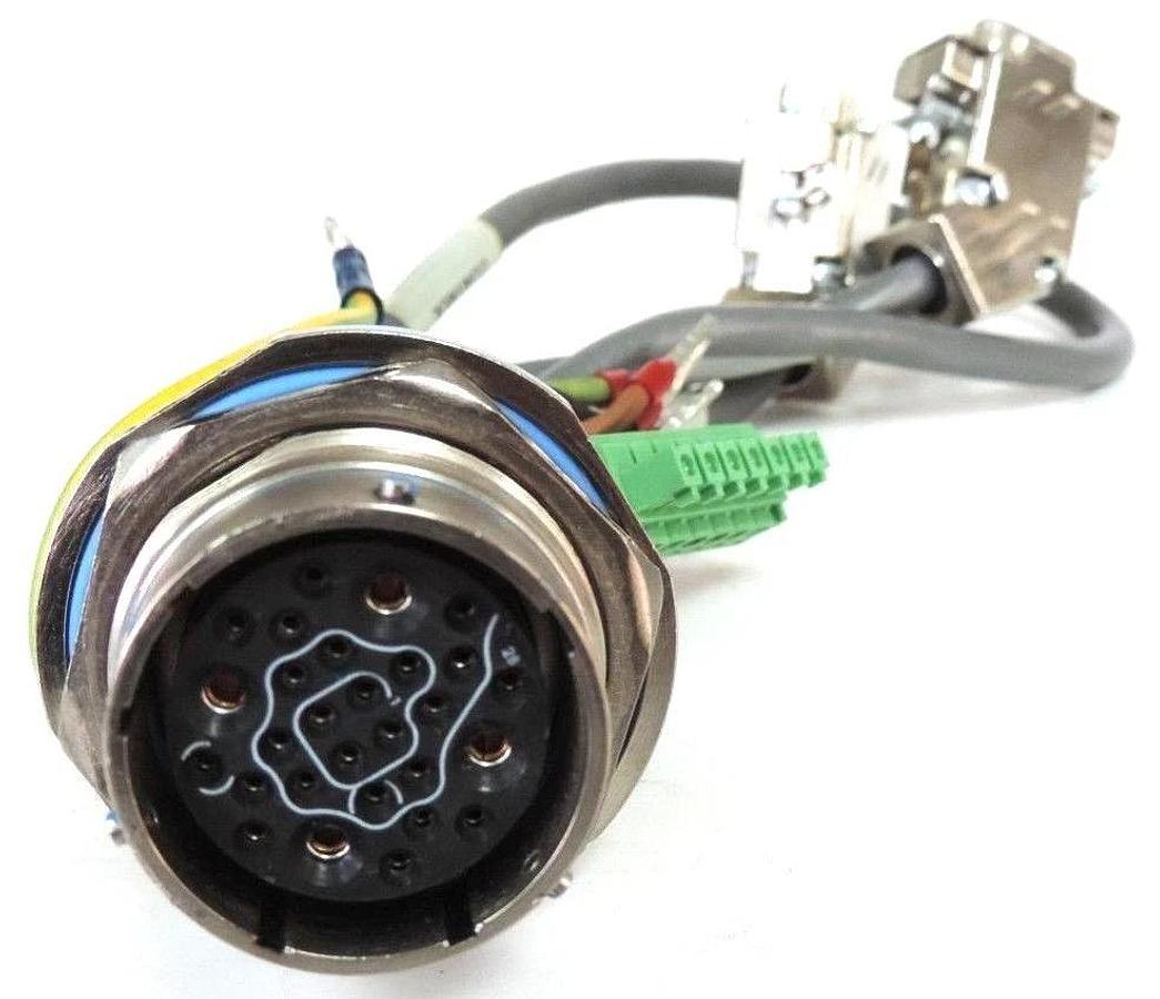 Used MATRIX M83723/73R2028N SOCKET 28 PIN CONN.W/ RESOLVER, TRANSDUCER & CONTROL PLUG