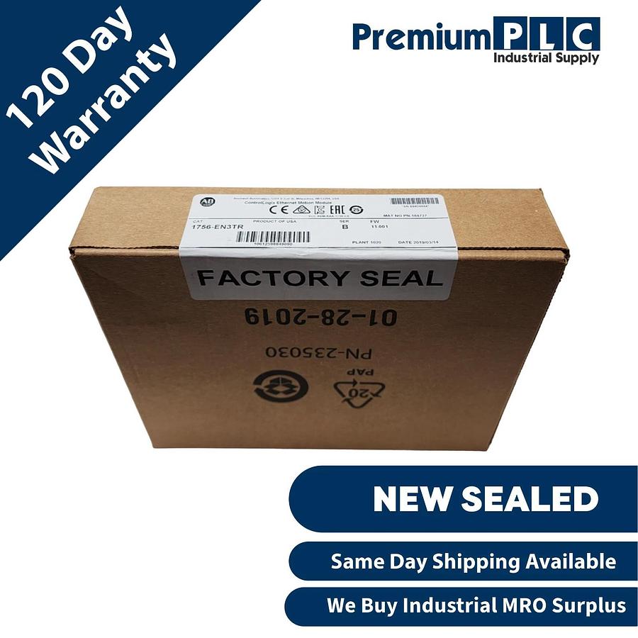 Used NEW ALLEN BRADLEY 1756-EN3TR /B ControlLogix ENET MOTION MODULE FW 11.001 NSFS