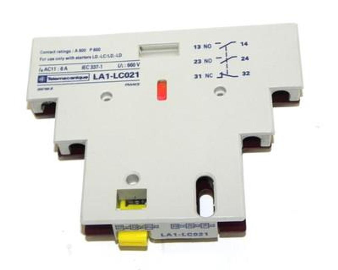 Used TELEMECANIQUE LA1-LC021 INTEGRAL STARTER AUX CONTACT LA1LC021 600VAC 6A