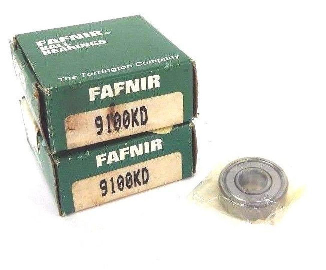 LOT OF 2 NIB FAFNIR 9100KD DEEP GROOVE BALL BEARINGS