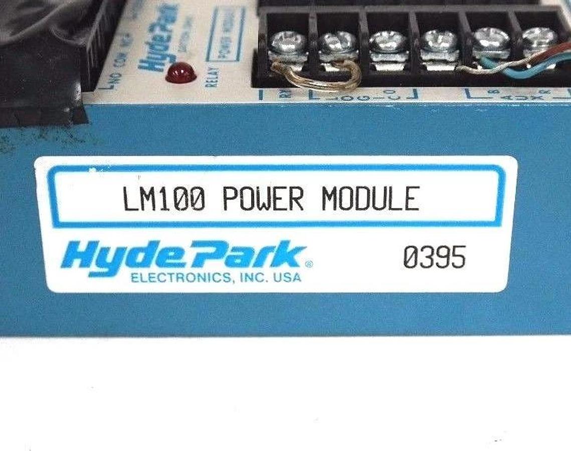 Used HYDE PARK LM100 TRANSMITTER POWER MODULE W/ 81382-N 974201, 80165 3AMPS CORDSETS