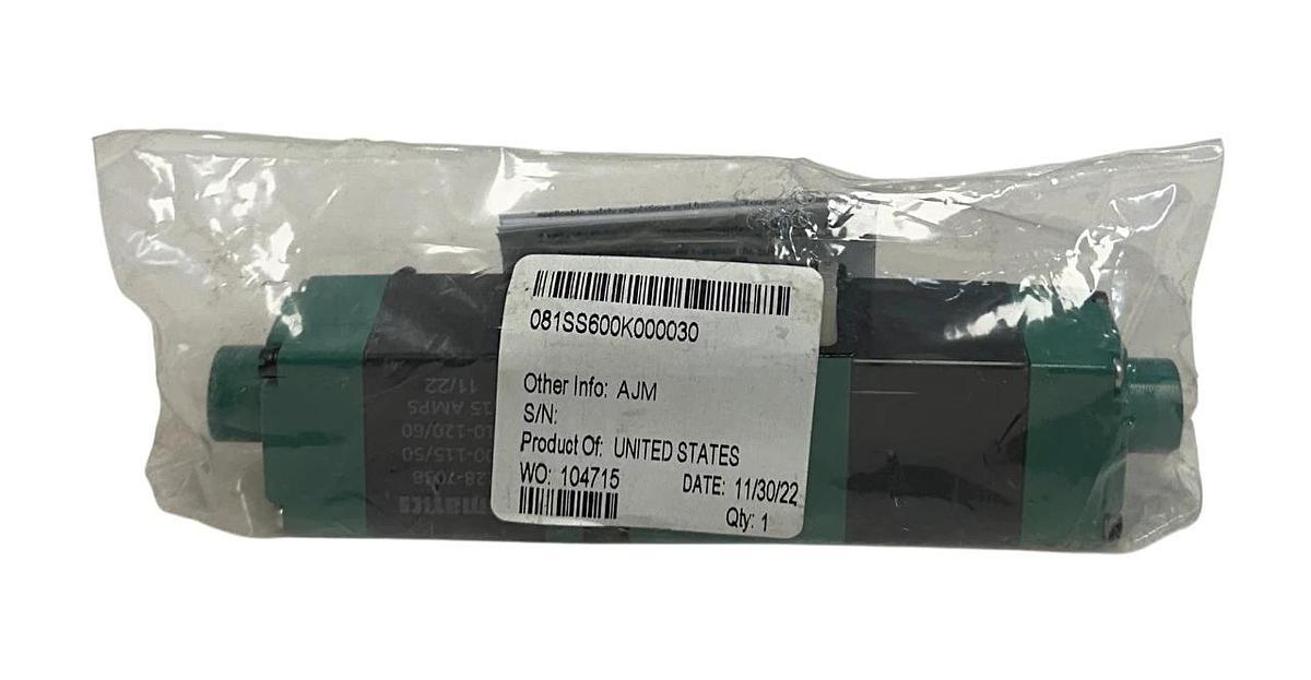 Used ASCO NUMATICS 081SS600K000030 MARK 8 SERIES SOLENOID VALVE DOUBLE-DIRECTED NSFS