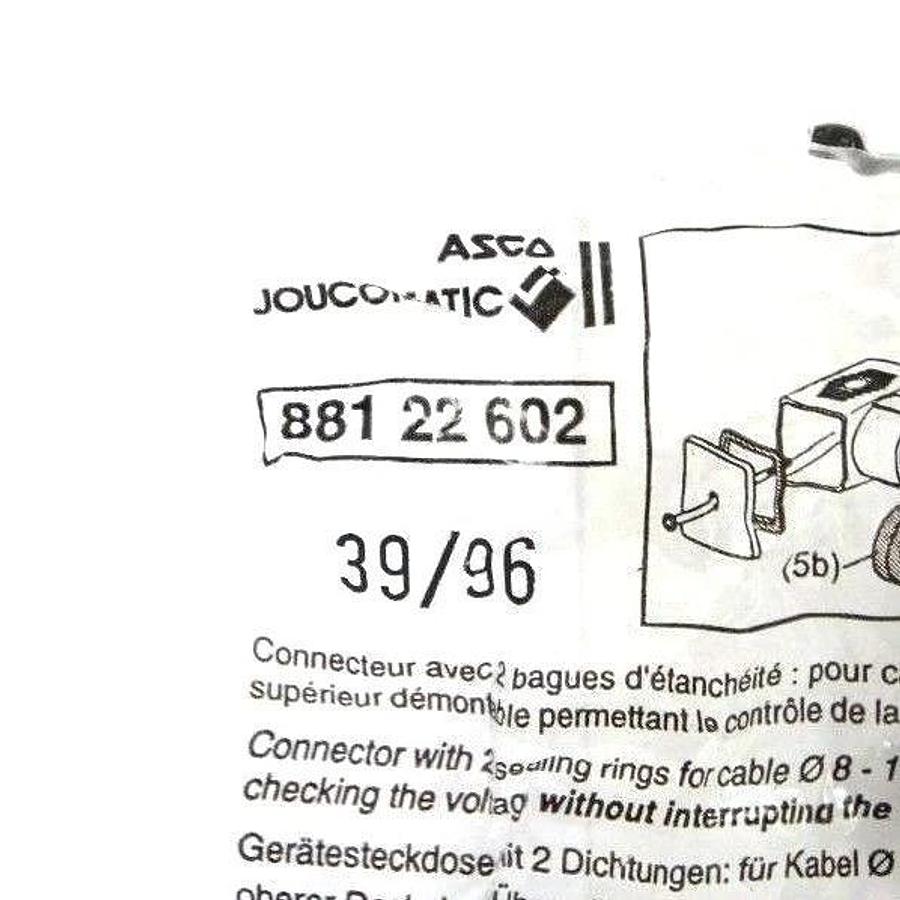 Used LOT OF 6 NEW ASCO JOUCOMATIC 881-22-602 CONNECTOR KITS STANDARD W/CABLE GLAND