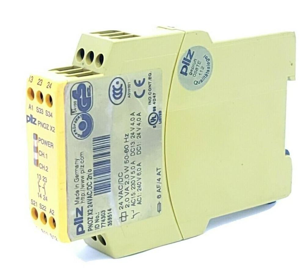 Used PILZ PNOZ-X5-24VACDC-2N/O SAFETY RELAY PNOZ X2 24VAC/DC 2N/O ID NO. 774303