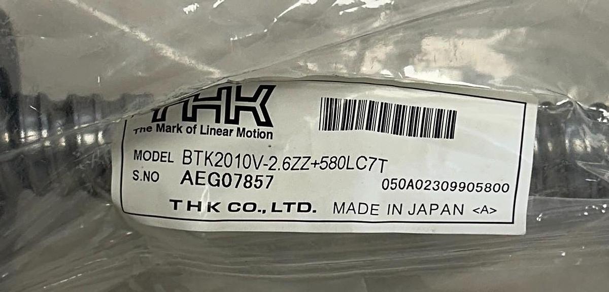 Used 2 THK BTK2010V-2.6ZZ+580LC7T Ball Screws BTK2010V26ZZ580LC7T OEM 23'' NSMP