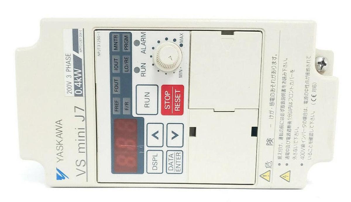 Used YASKAWA CIMR-J7AA20P4 DRIVE VS MINI J7 200V 3PHASE 0.4kW CIMRJ7AA20P4
