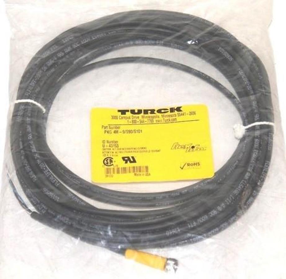 NEW TURCK PKG4M-9/S90/S101 PICOFAST MOLDED CORDSET U-43153