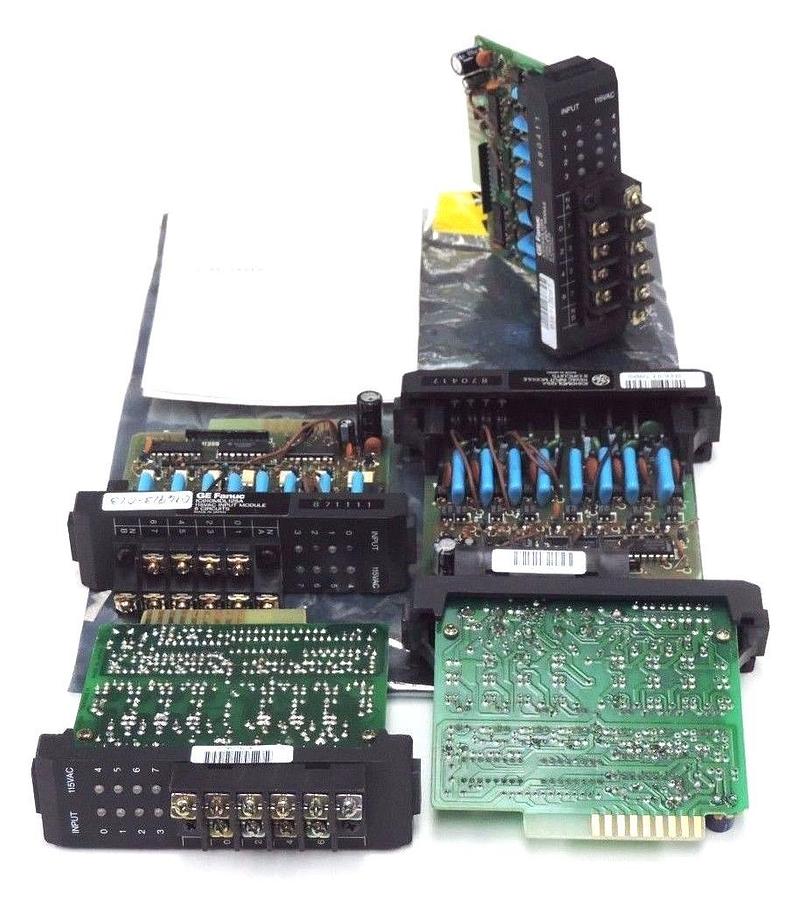 Used LOT OF 5 REPAIRED GE FANUC IC610MDL125A INPUT MODULES 115VAC, 8 CIRCUITS