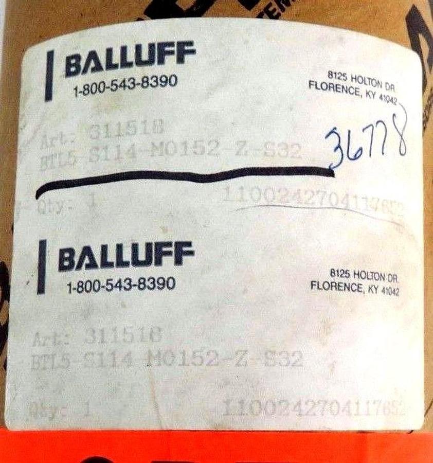 Used NIB BALLUFF BTL5-S114-M0152-Z-S32 MICROPULSE TRANSDUCER BTL5S114M0152ZS32