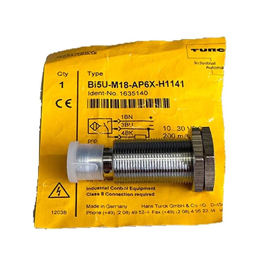 Used NEW TURCK BI5U-M18-AP6X-H1141 / BI5UM18AP6XH1141 PROXIMITY SENSOR 10-30V 1635140